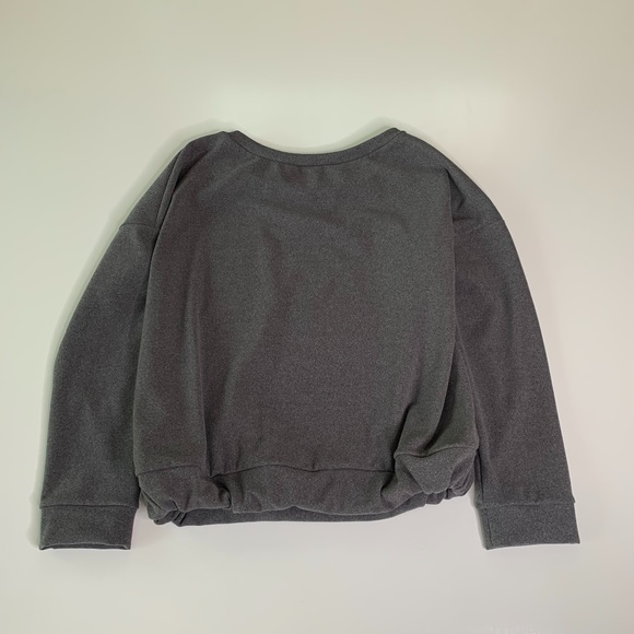 Gray Oversized Sweater Drawstring Hem NEW - Picture 5 of 5